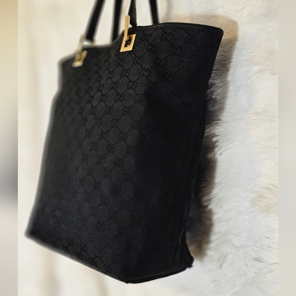Gucci Black Tote with Gold Accents - Picture 4 of 16
